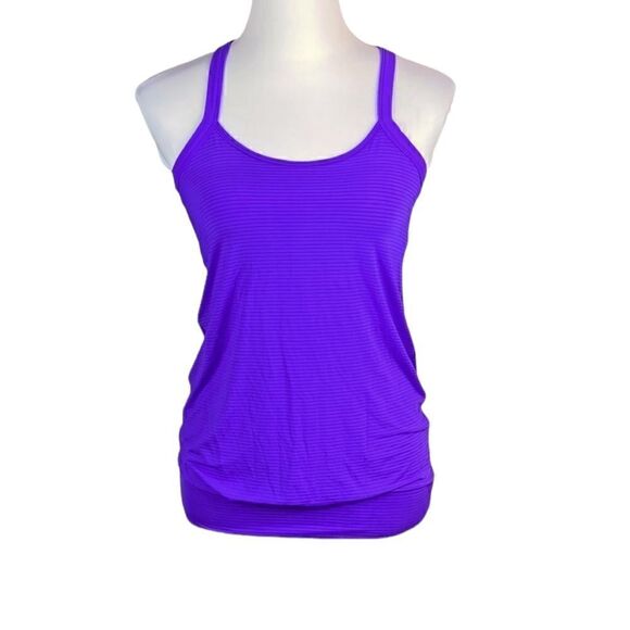 Beyond Yoga Purple Stripe Top, Size XS - Picture 1 of 8